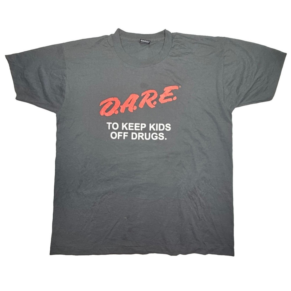 Vintage 1995 DARE Teddy Bear T-Shirt XL Granby Police Department USA Made